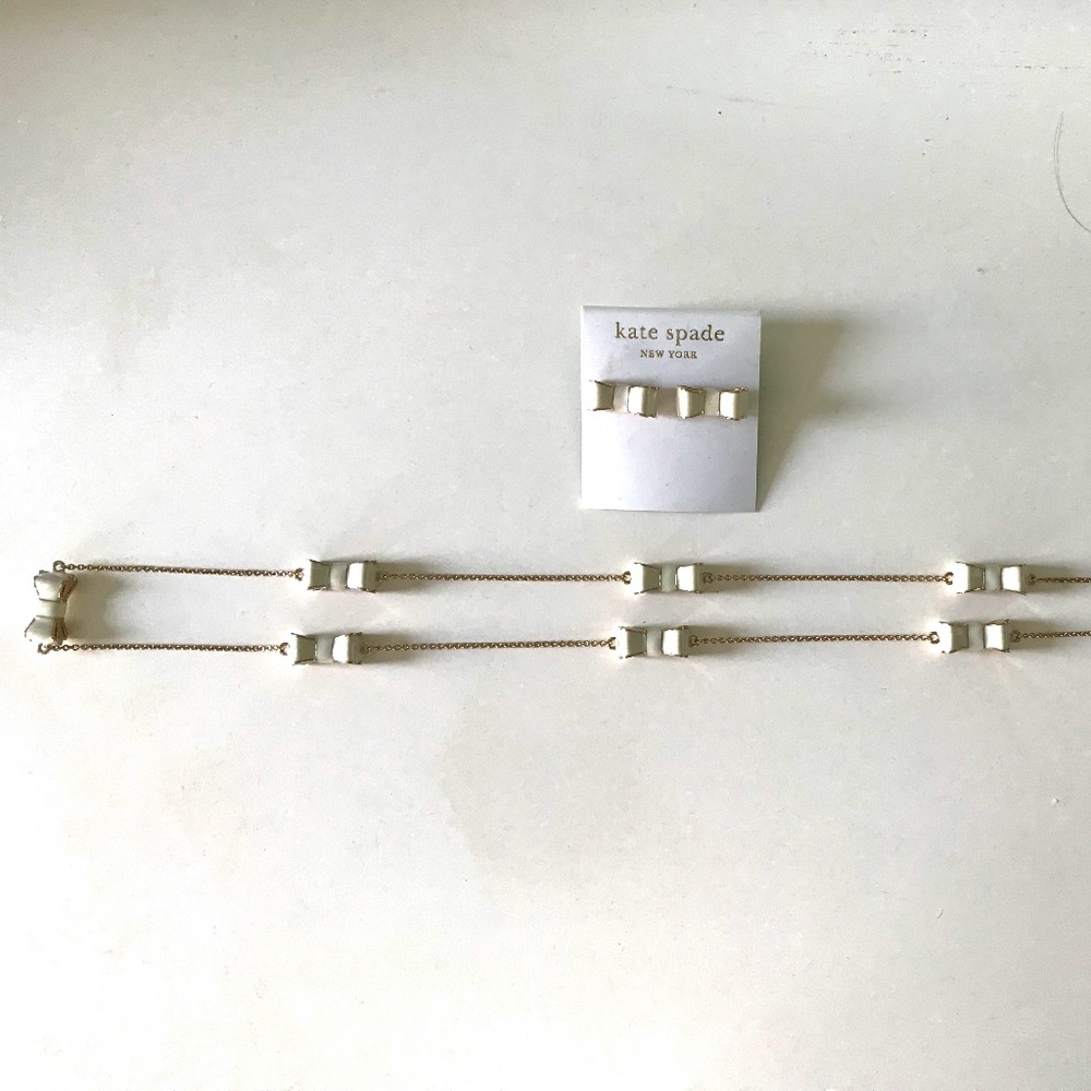 Kate Spade Bow Necklace and Earrings